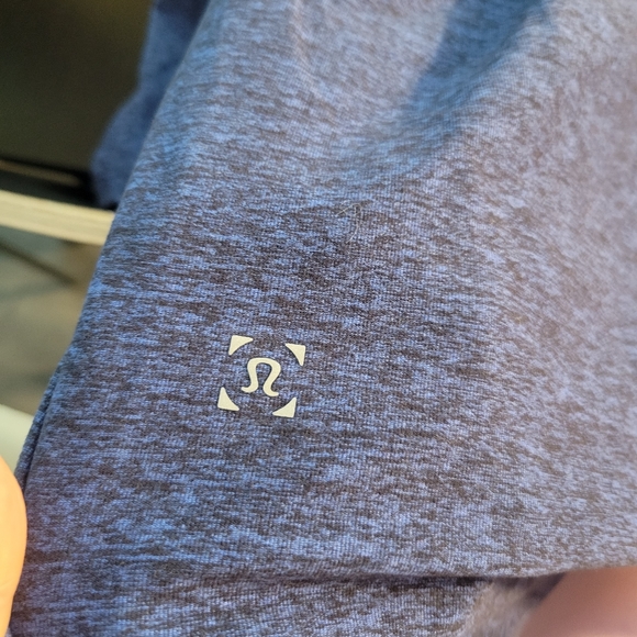 Lululemon Surge Warm 1/2 Zip Heathered Cerulean Blue / Black XS - Picture 7 of 7